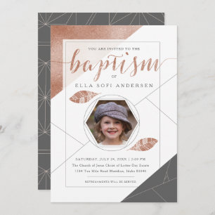 INVITACIÓN DE BAPTISMO DE LDS  Boho Feather Collec