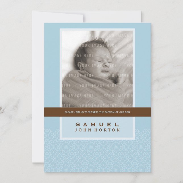 INVITACIÓN DE BAPTISMO FOTOGRÁFICO :: dulce dicho  (Anverso)