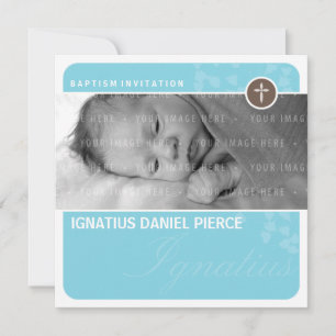 INVITACIÓN DE BAPTISMO FOTOGRÁFICO :: mancha cardí