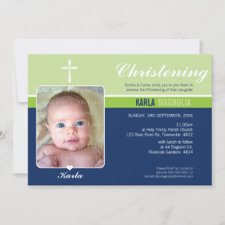 INVITACIÓN DE BAPTISMO FOTOGRÁFICO :: Paz 2 L