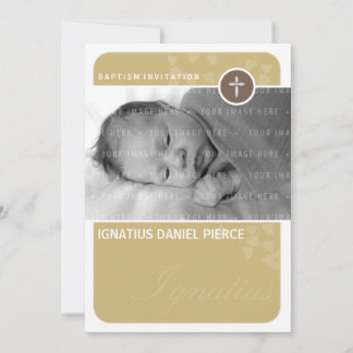 INVITACIÓN DE BAPTISMO FOTOGRÁFICO :: punto cardía