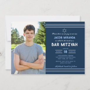 Invitación de Bar Mitzvah con foto