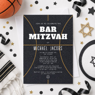 Invitación de Bar Mitzvah de Baloncesto Tema Depor
