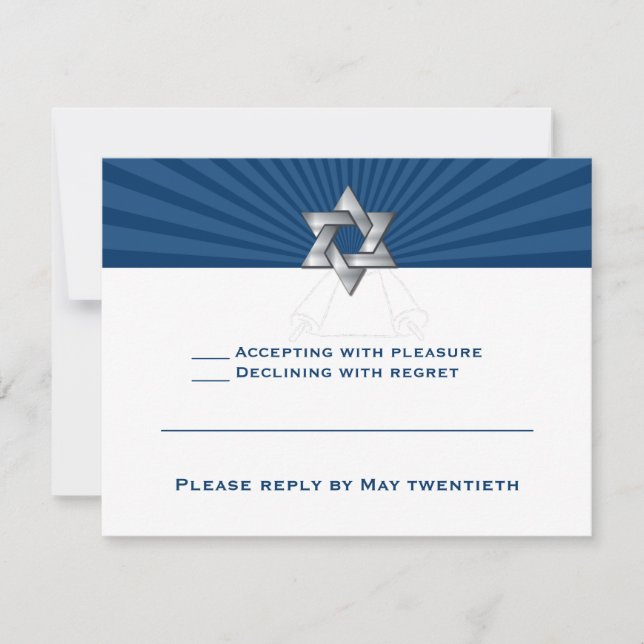 Invitación de Bar Mitzvah de Josiah Silver Estrell (Anverso)