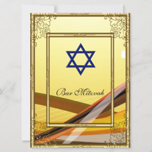 Invitación de Bar Mitzvah Gold 2