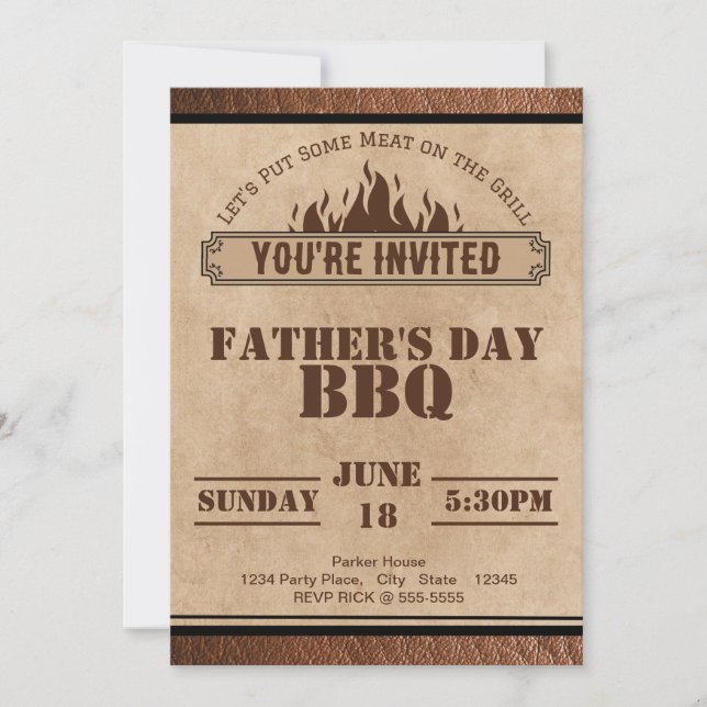 Invitación de barbacoa para cualquier ocasión (Anverso)