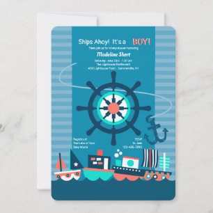 Invitación de Barcos de Juguete
