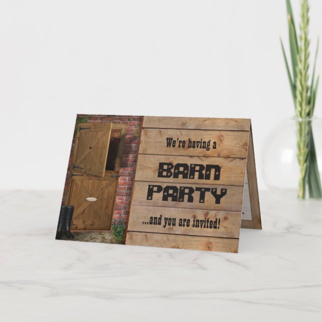 Invitación de Barn Party (Anverso)