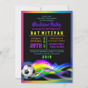 Invitación de Bat Mitzvah, CHICAS de NEON SOCCER