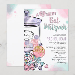 Invitación de Bat Mitzvah de Candyland