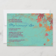 Invitación de Bat Mitzvah de hojas que caen en oto