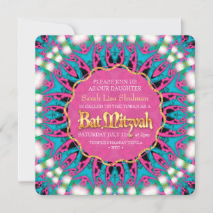 Invitación de Bat Mitzvah de Princesa Groovy Hip