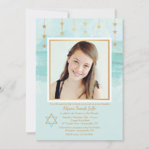 Invitación de Bat Mitzvah de Shining Star Photo