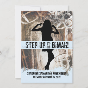 Invitación de Bat Mitzvah Fiesta de Baile en DFF2F