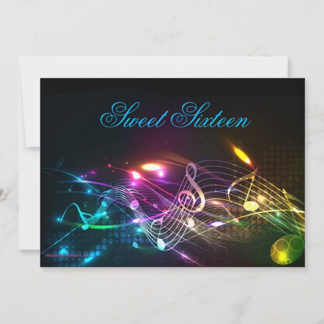 Invitación de Bat Mitzvah, Luces de neón brillante (Anverso)