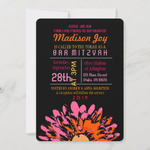 Invitación de Bat Mitzvah SO PRETTY DAISY