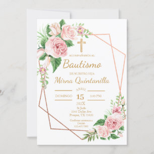 Invitación de bautismo para niña