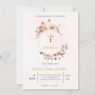 Invitación de bautismo para niña