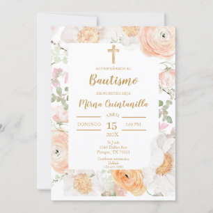 Invitación de bautismo para niña