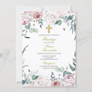 Invitación de bautismo para niña