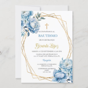 Invitación de bautismo para niño