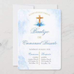 Invitación de bautismo para niño