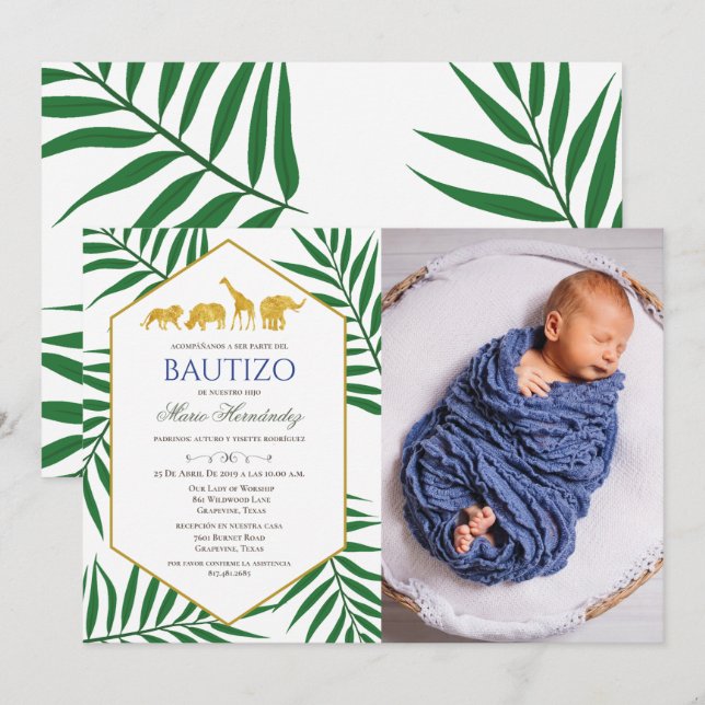 Invitación de Bautizo (Anverso / Reverso)