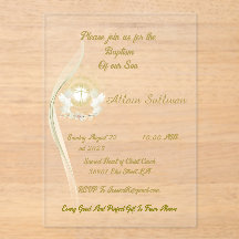 Invitación de bautizo Ángeles Glowing