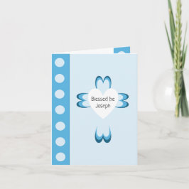 Invitación de Bautizo Azul para Niños
