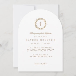 Invitación de Bautizo Blanca
