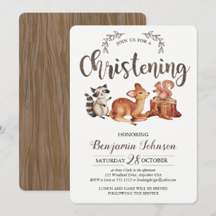 Invitación de Bautizo Bosque