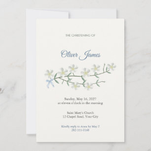 Invitación de Bautizo con Arenaria de Montaña