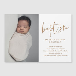 Invitación de Bautizo con Letra Moderna