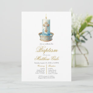 invitación de bautizo con vela