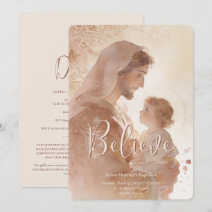 Invitación de Bautizo Cristiano de Jesús Niño San 
