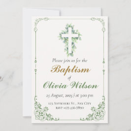 Invitación de Bautizo de Adulto Elegante