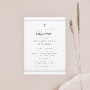 Invitación de Bautizo de Elegancia Moderna