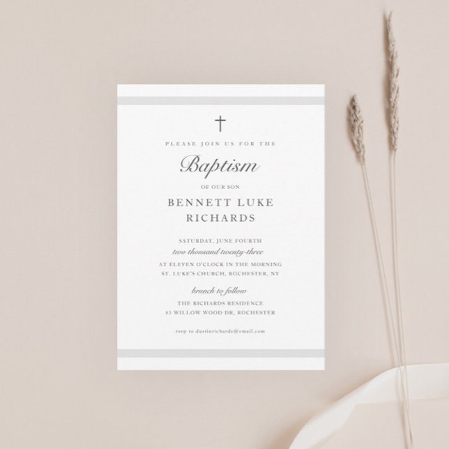 Invitación de Bautizo de Elegancia Moderna (Subido por el creador)