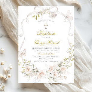 Invitación de Bautizo de Paloma Blanca