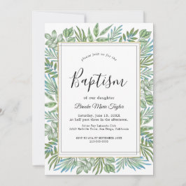 Invitación de Bautizo de Vegetación de Verano