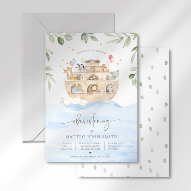 Invitación de Bautizo del Arca de Noé (Subido por el creador)