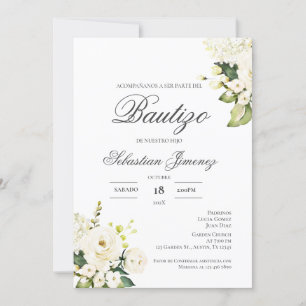 Invitación de bautizo en español
