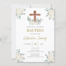 Invitación de bautizo en español