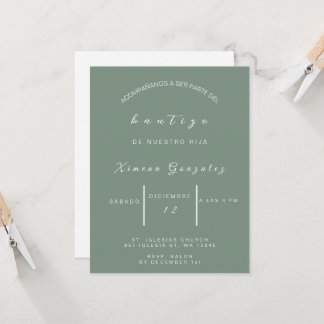 Invitación de bautizo Español