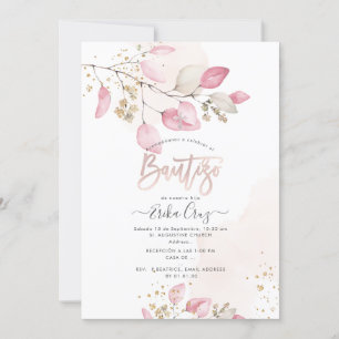 Invitación de Bautizo H2 Eucalyptus de PixDezines