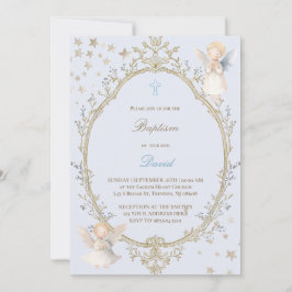 Invitación de bautizo niño