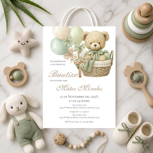 invitación de bautizo niño español (Subido por el creador)