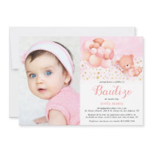 Invitación de Bautizo para Niña con bautismo
