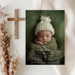 invitación de bautizo para niña foto