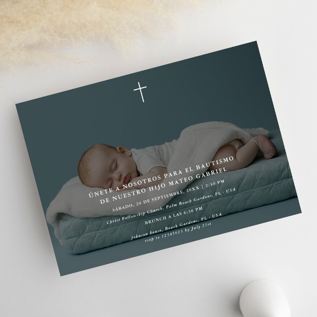 Invitación De Bautizo Para Niño Fotografía Extraor (Subido por el creador)